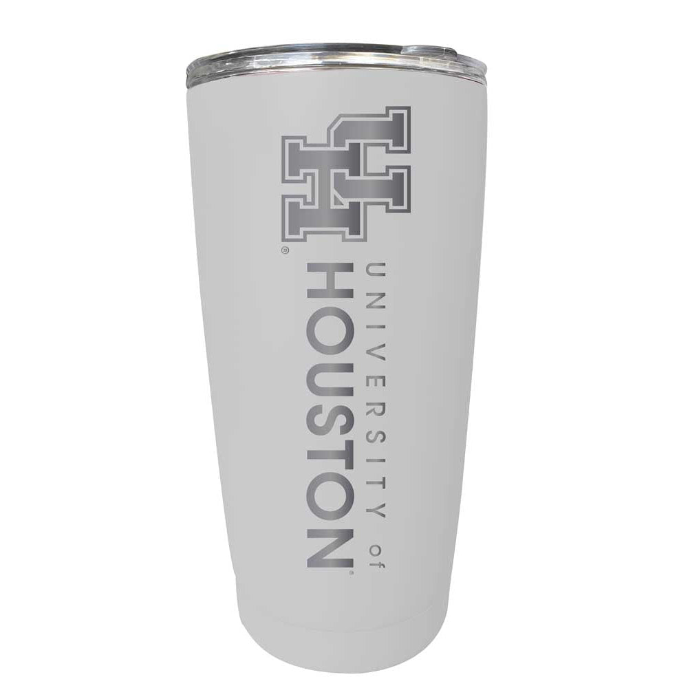 University of Houston NCAA Laser-Engraved Tumbler - 16oz Stainless Steel Insulated Mug Choose Your Color Image 4