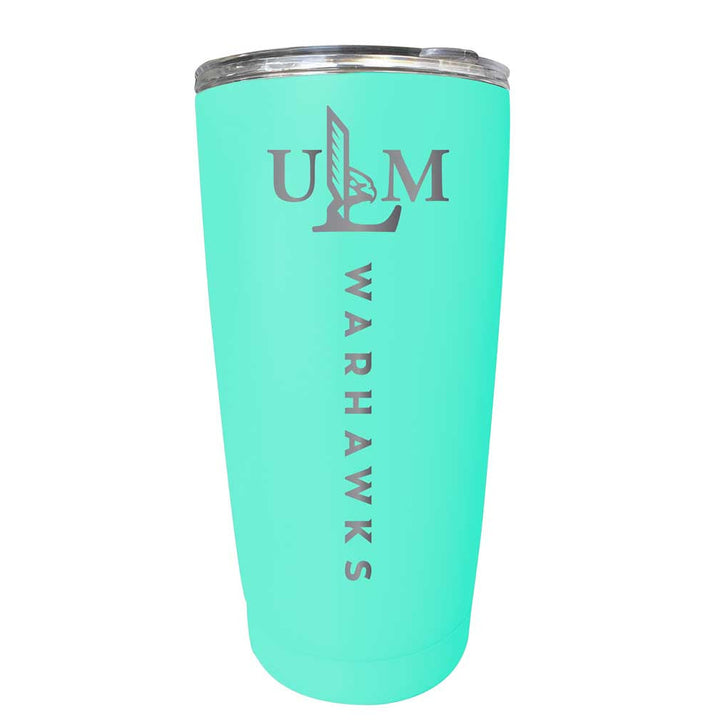 University of Louisiana Monroe NCAA Laser-Engraved Tumbler - 16oz Stainless Steel Insulated Mug Choose Your Color Image 2