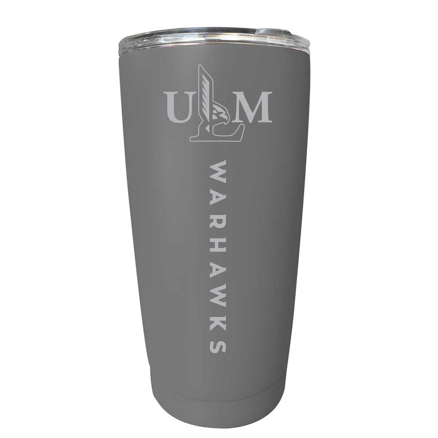 University of Louisiana Monroe Etched 16 oz Stainless Steel Tumbler (Gray) Image 1