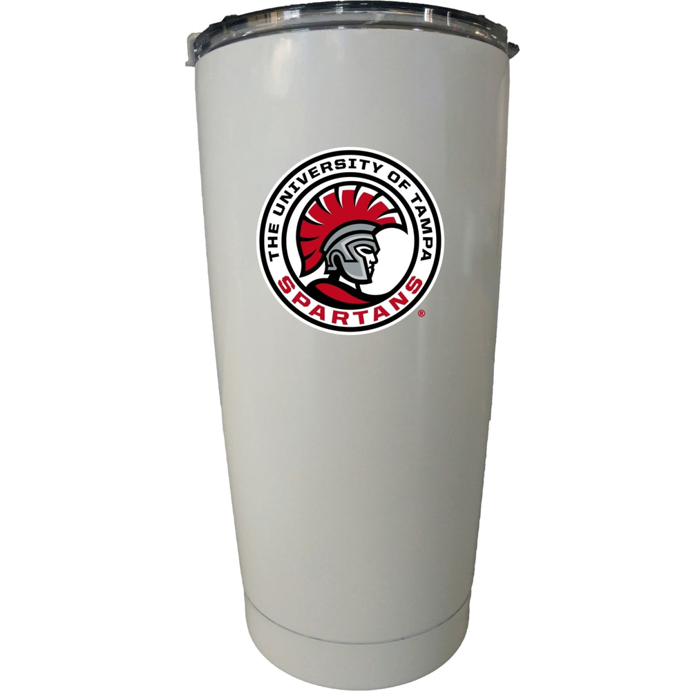 University of Tampa Spartans 16 oz Choose Your Color Insulated Stainless Steel Tumbler Glossy brushed finish Image 2