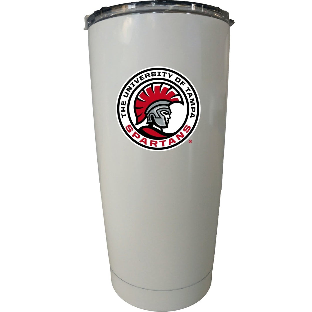 University of Tampa Spartans 16 oz Choose Your Color Insulated Stainless Steel Tumbler Glossy brushed finish Image 1