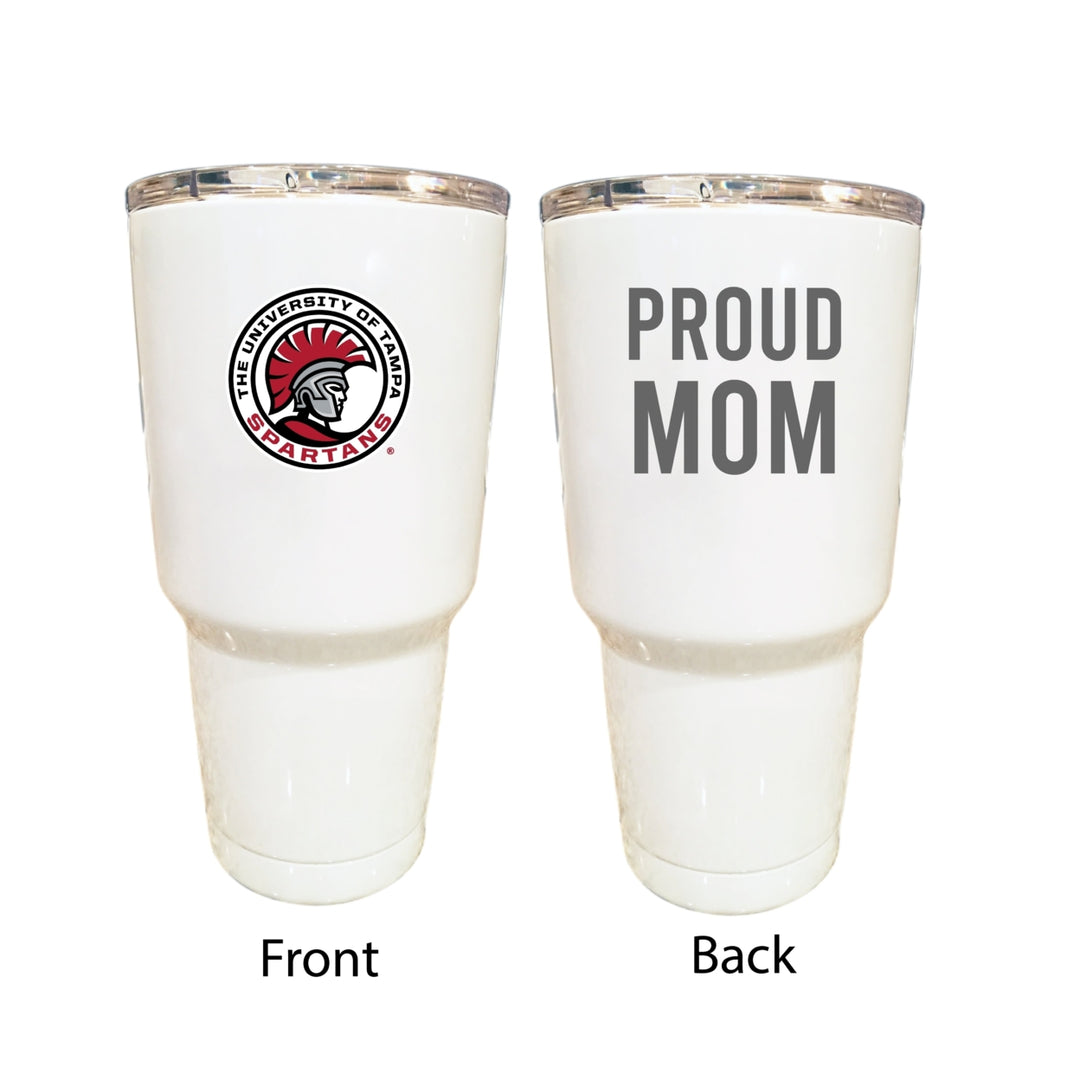 University of Tampa Spartans Proud Mom 24 oz Insulated Stainless Steel Tumblers Choose Your Color. Image 2