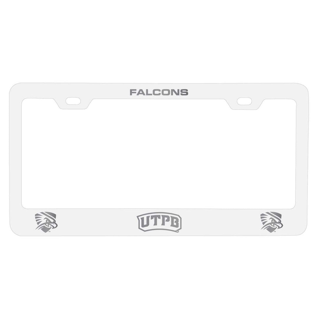 University of Texas of the Permian Basin NCAA Laser-Engraved Metal License Plate Frame - Choose Black or White Color Image 2