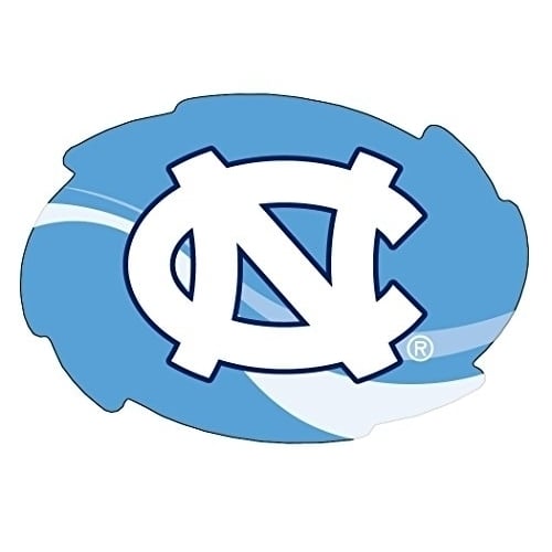 UNC Tar Heels Stripe Design Swirl Shape 5x6-Inch NCAA High-Definition Magnet - Versatile Metallic Surface Adornment Image 1