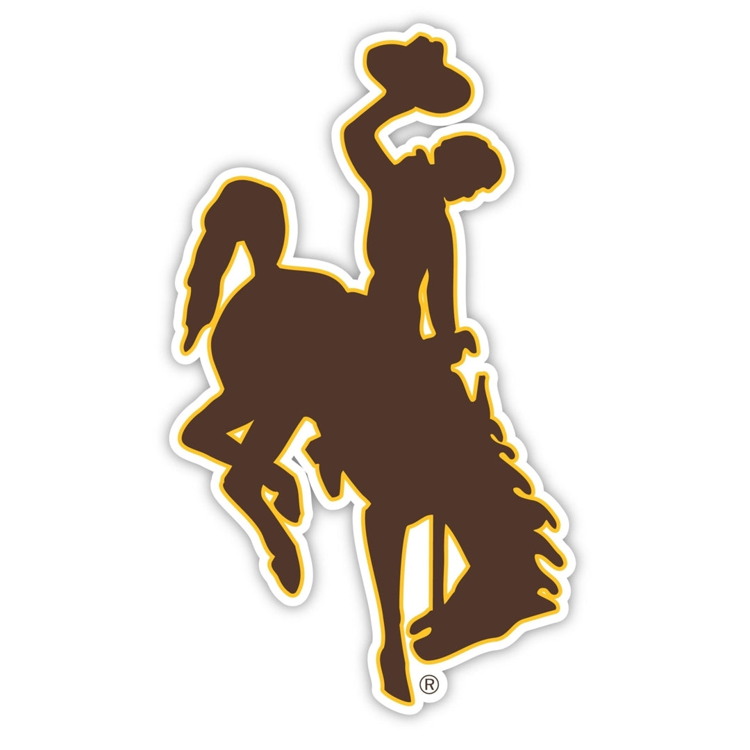 University of Wyoming 4-Inch Mascot Logo NCAA Vinyl Decal Sticker for Fans, Students, and Alumni Image 1