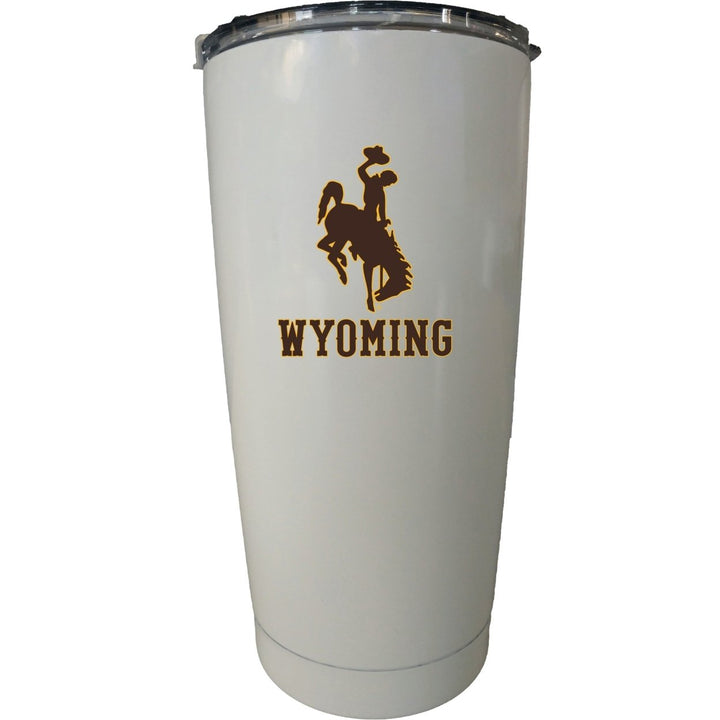 University of Wyoming 16 oz Choose Your Color Insulated Stainless Steel Tumbler Glossy brushed finish Image 1