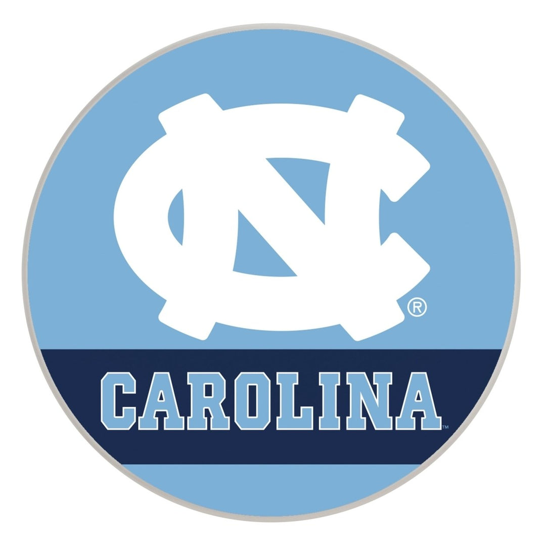 UNC Tar Heels Officially Licensed Paper Coasters (4-Pack) - Vibrant, Furniture-Safe Design Image 1