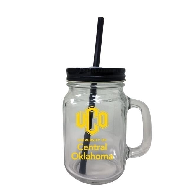 University of Central Oklahoma Mason Jar Glass Image 1