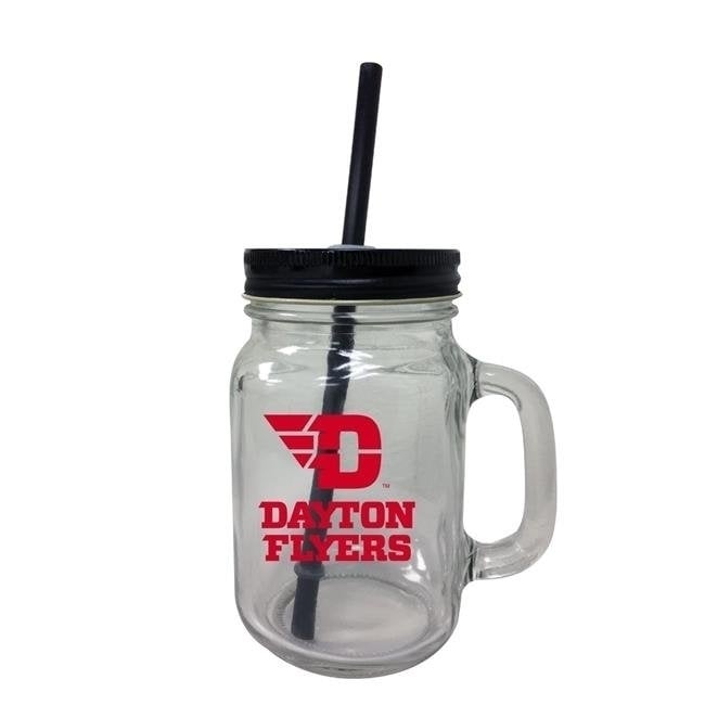 University of Dayton Mason Jar Glass Image 1