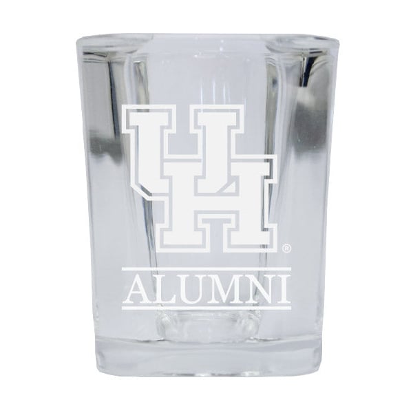 NCAA University of Houston Alumni 2oz Laser Etched Square Shot Glass Image 1