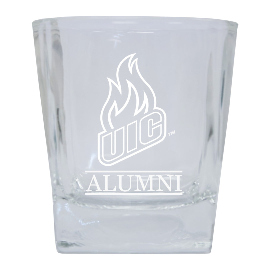 University of Illinois at Chicago 2-Pack Alumni Elegance 10oz Etched Glass Tumbler Image 1