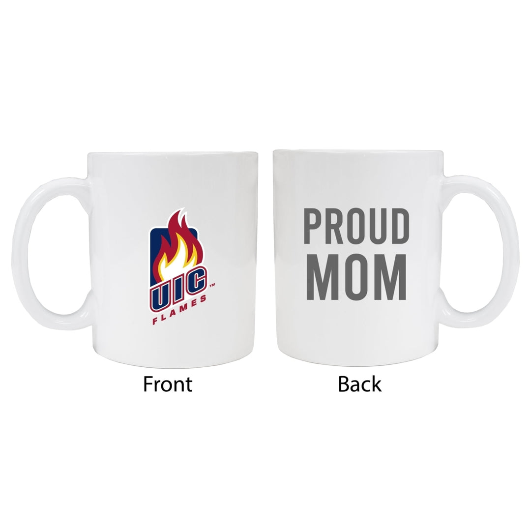 University of Illinois at Chicago Proud Mom White Ceramic Coffee Mug 2-Pack (White) Image 1