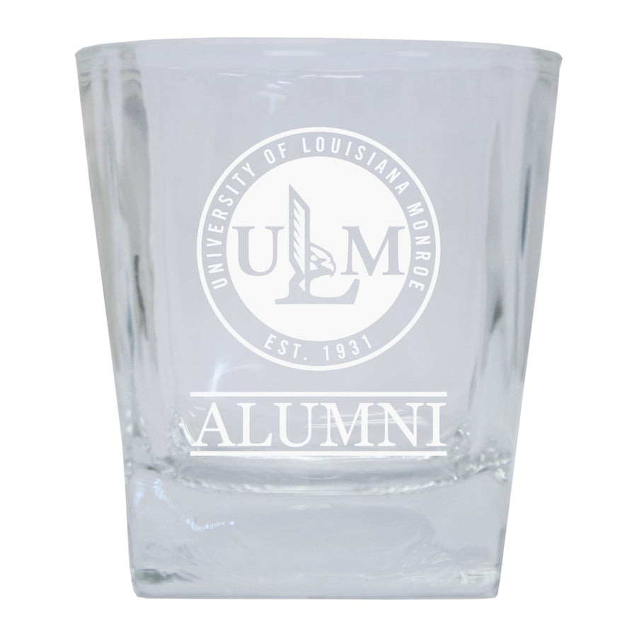 University of Louisiana Monroe 2-Pack Alumni Elegance 10oz Etched Glass Tumbler Image 1