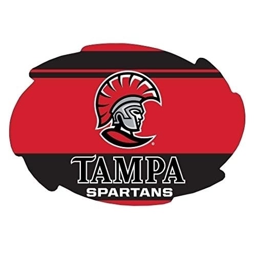 University of Tampa Spartans Stripe Design Swirl Shape 5x6-Inch NCAA High-Definition Magnet - Versatile Metallic Surface Image 1