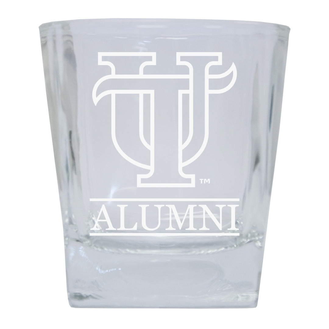 University of Tampa Spartans 2-Pack Alumni Elegance 10oz Etched Glass Tumbler Image 1