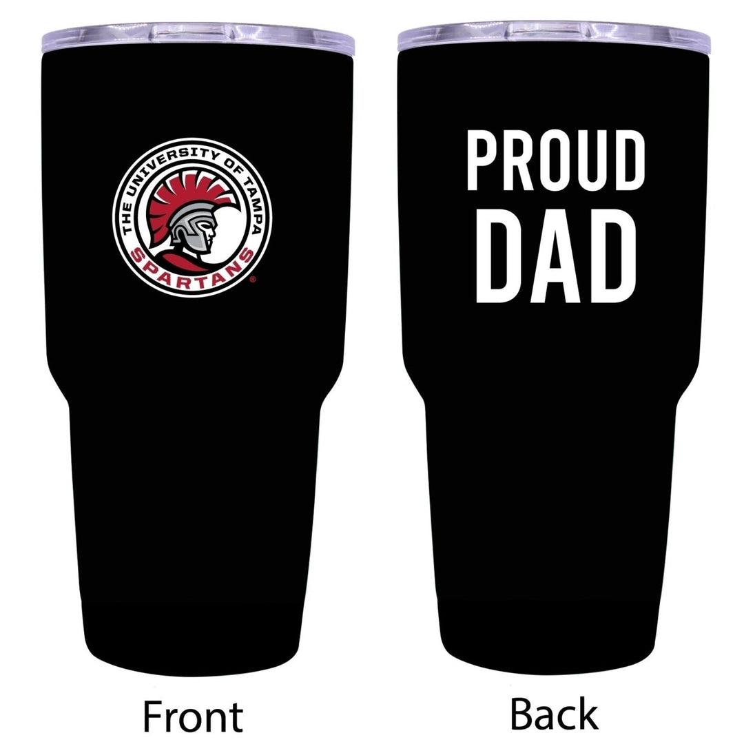 University of Tampa Spartans Proud Dad 24 oz Insulated Stainless Steel Tumbler Black Image 1