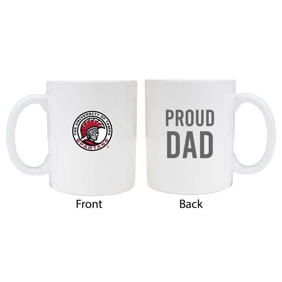 University of Tampa Spartans Proud Dad White Ceramic Coffee Mug - White Image 1