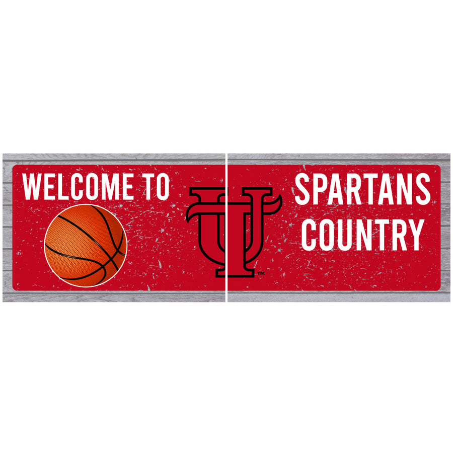 University of Tampa Spartans Wood Sign with Frame Basketball Image 1