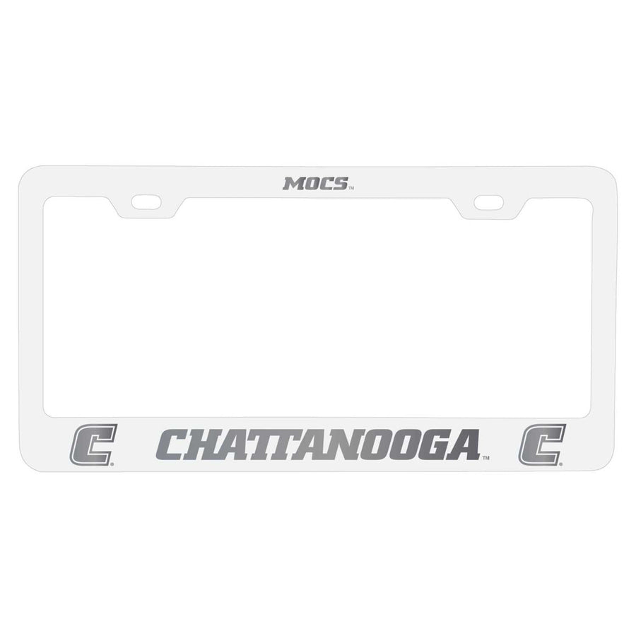 University of Tennessee at Chattanooga Etched Metal License Plate Frame Choose Your Color Image 1