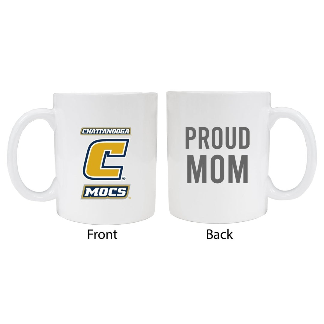 University of Tennessee at Chattanooga Proud Mom Ceramic Coffee Mug - White (2 Pack) Image 1