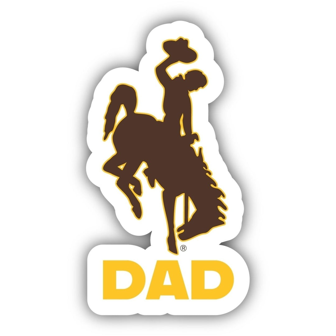 University of Wyoming 4-Inch Dad NCAA Vinyl Decal Sticker for Fans, Students, and Alumni Image 1