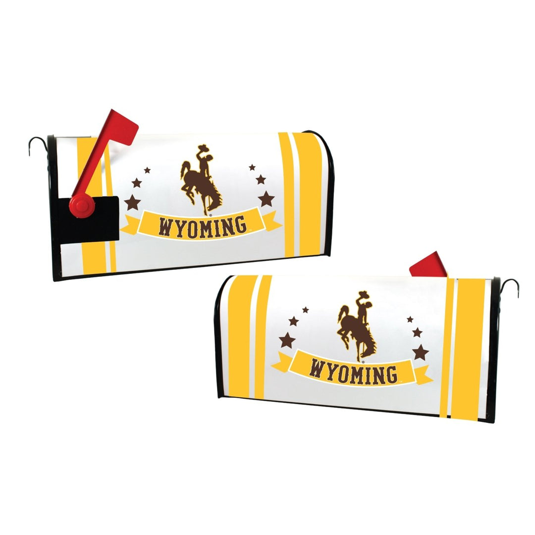 University of Wyoming NCAA Officially Licensed Mailbox Cover Logo and Stripe Design Image 1