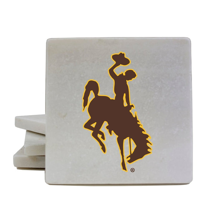 University of Wyoming Officially Licensed Coasters - Choose Marble or Acrylic Material for Ultimate Team Pride Image 2