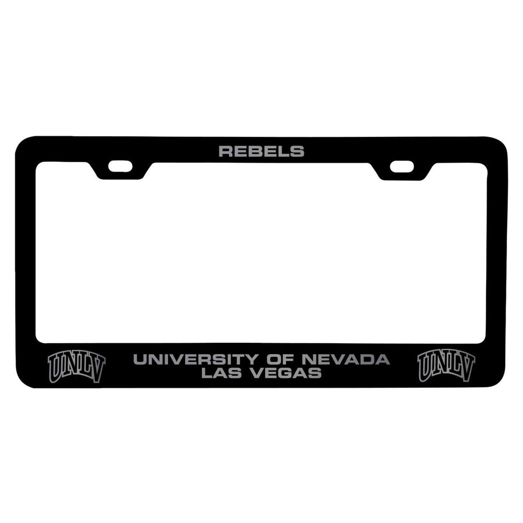 UNLV Rebels NCAA Laser-Engraved Metal License Plate Frame - Choose Black or White Color Image 1