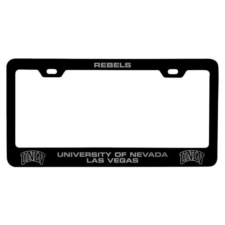 UNLV Rebels NCAA Laser-Engraved Metal License Plate Frame - Choose Black or White Color Image 1