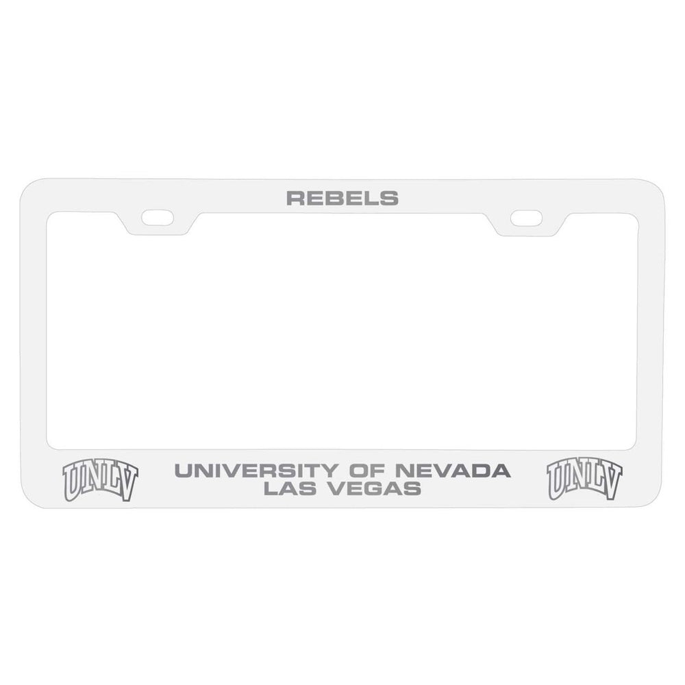 UNLV Rebels NCAA Laser-Engraved Metal License Plate Frame - Choose Black or White Color Image 2