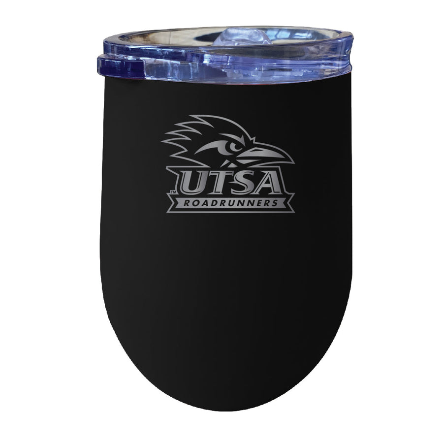 UTSA Road Runners NCAA Laser-Etched Wine Tumbler - 12oz Stainless Steel Insulated Cup Image 1