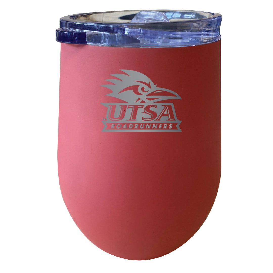 UTSA Road Runners NCAA Laser-Etched Wine Tumbler - 12oz Stainless Steel Insulated Cup Image 2