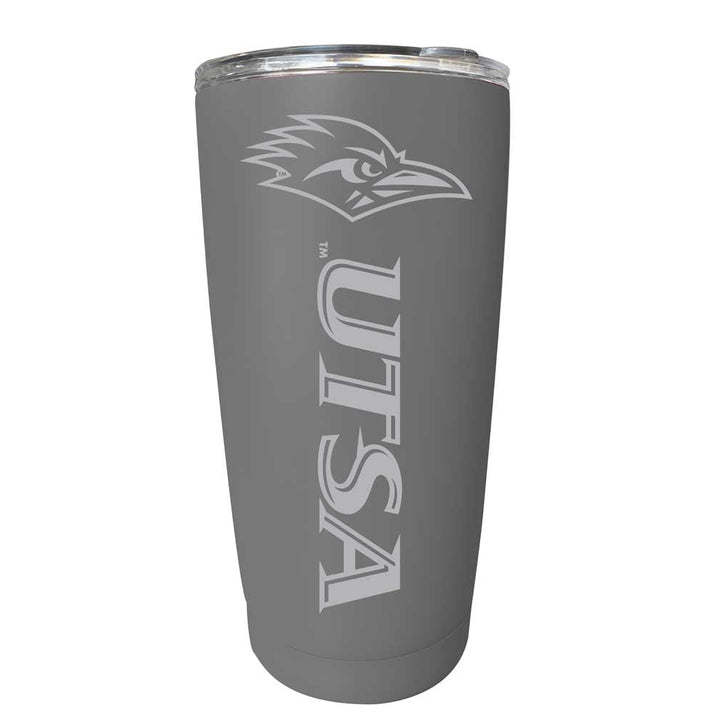 UTSA Road Runners Etched 16 oz Stainless Steel Tumbler (Gray) Image 1