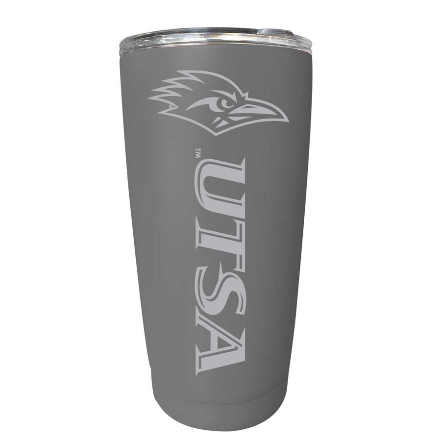 UTSA Road Runners Etched 16 oz Stainless Steel Tumbler (Gray) Image 1