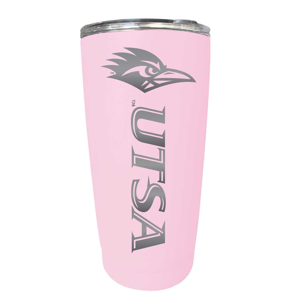UTSA Road Runners Etched 16 oz Stainless Steel Tumbler (Gray) Image 2