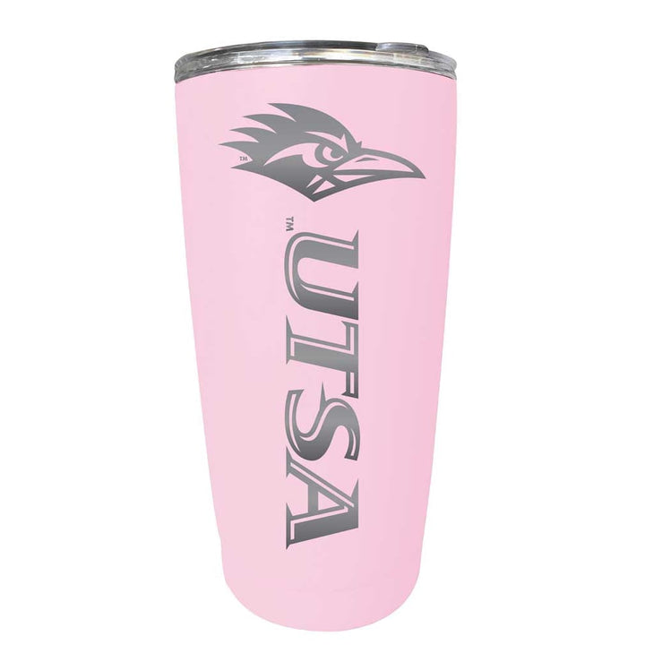 UTSA Road Runners Etched 16 oz Stainless Steel Tumbler (Gray) Image 1