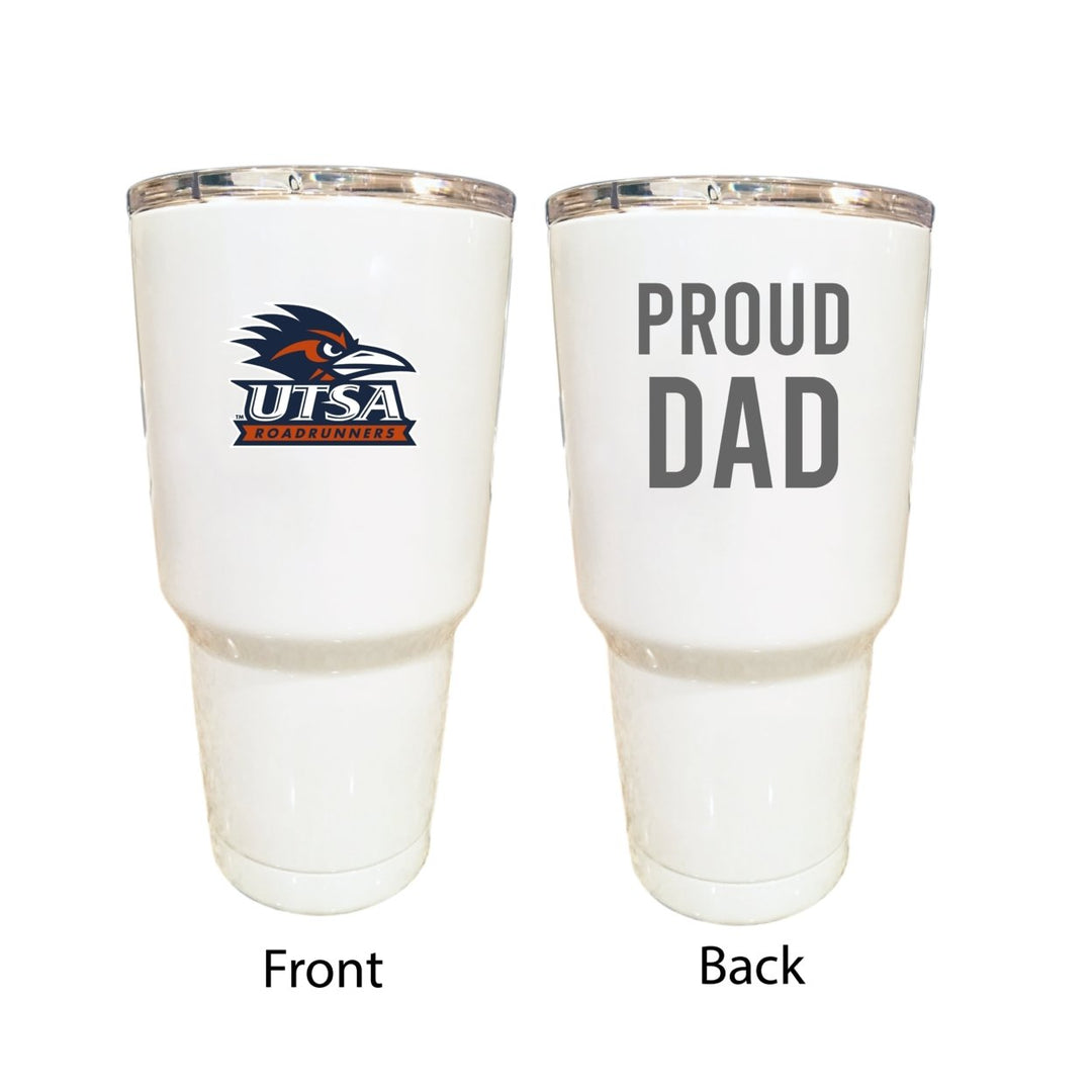 UTSA Road Runners Proud Dad 24 oz Insulated Stainless Steel Tumblers Choose Your Color. Image 2