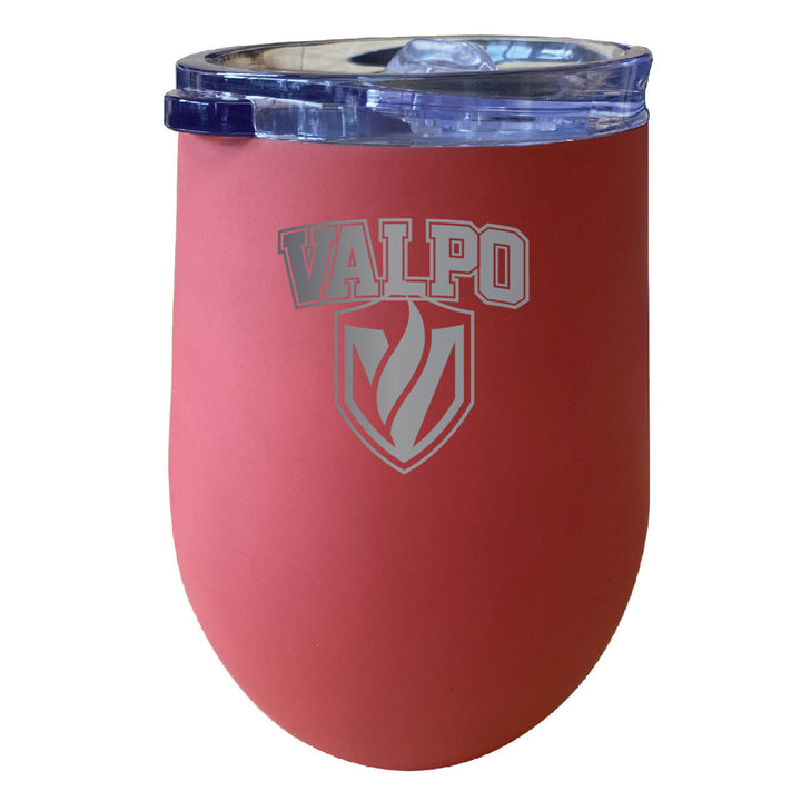 Valparaiso University NCAA Laser-Etched Wine Tumbler - 12oz Stainless Steel Insulated Cup Image 2