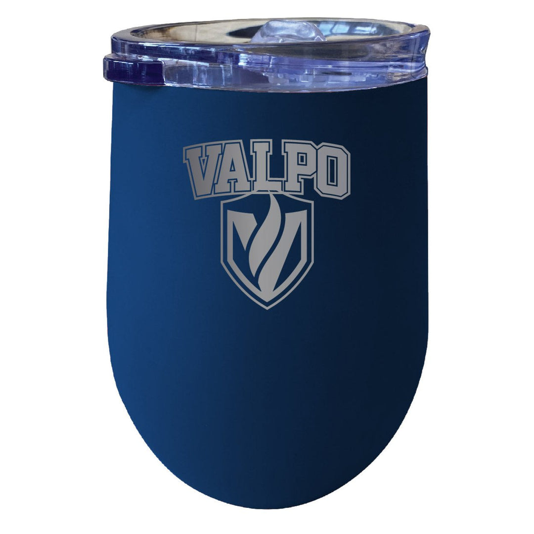 Valparaiso University NCAA Laser-Etched Wine Tumbler - 12oz Stainless Steel Insulated Cup Image 3