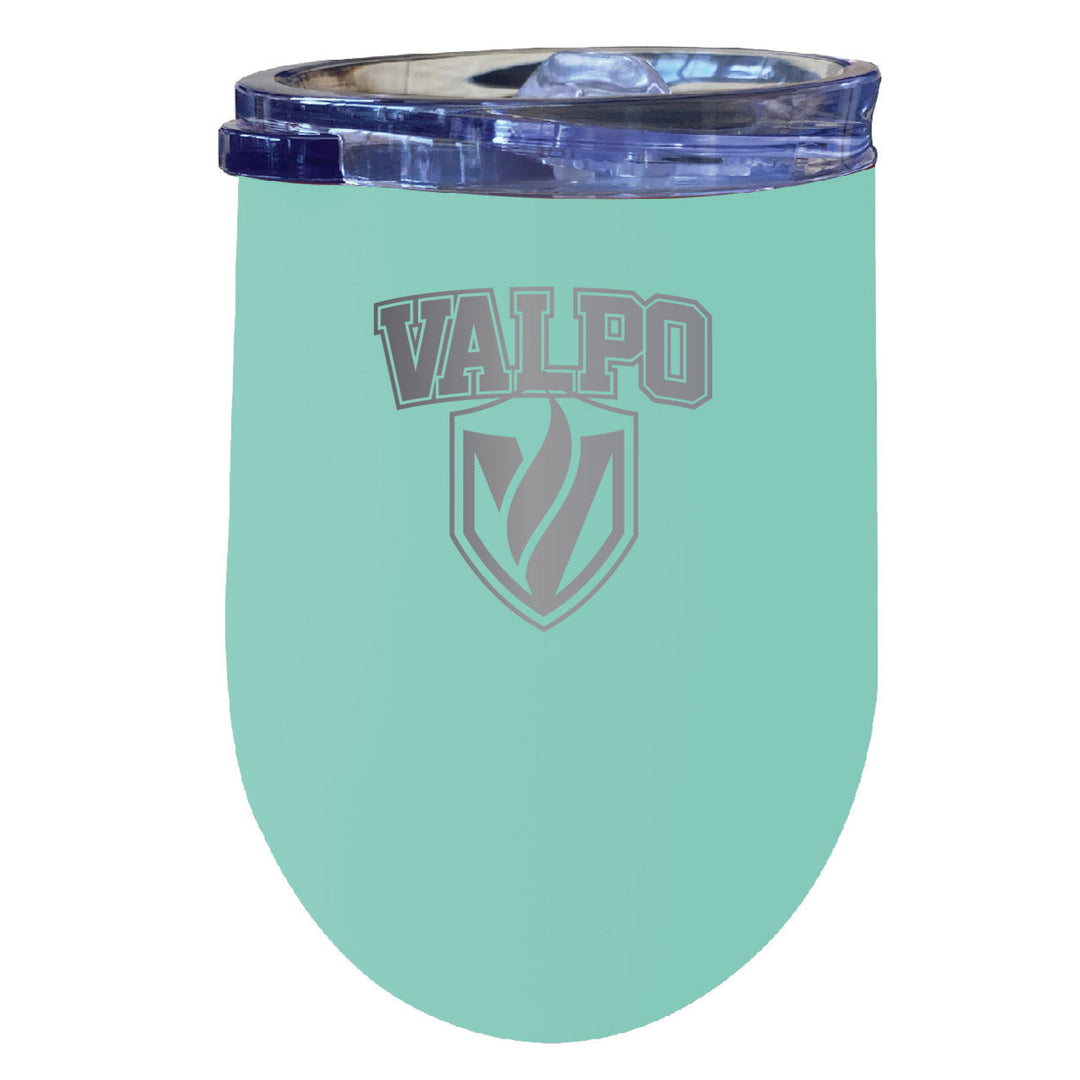 Valparaiso University NCAA Laser-Etched Wine Tumbler - 12oz Stainless Steel Insulated Cup Image 4