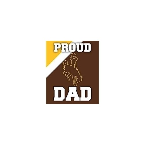 University of Wyoming 5x6-Inch Proud Dad NCAA - Durable School Spirit Vinyl Decal Perfect Image 1