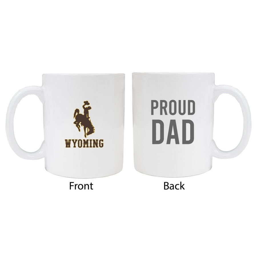 University of Wyoming Proud Dad Ceramic Coffee Mug - White Image 1