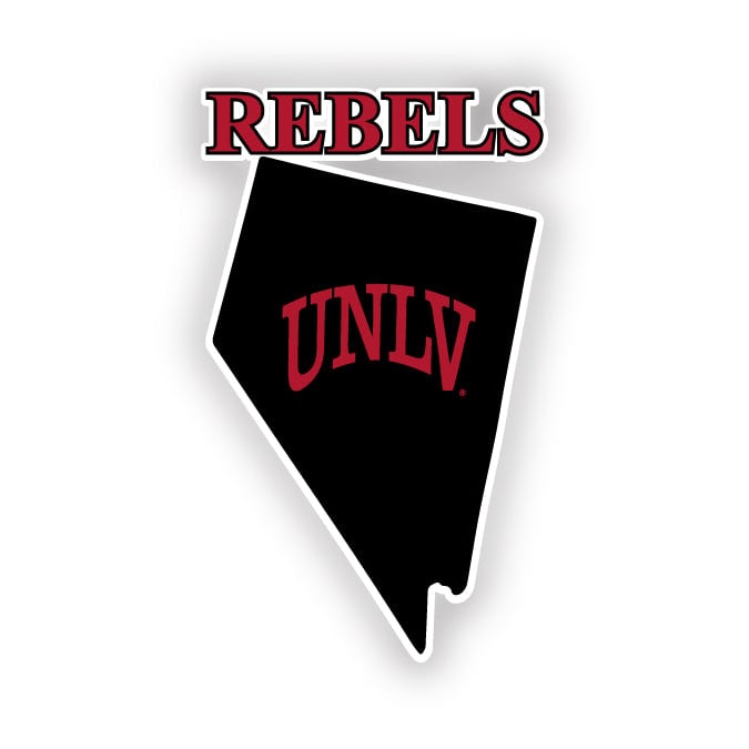 UNLV Rebels 4-Inch State Shape NCAA Vinyl Decal Sticker for Fans, Students, and Alumni Image 1