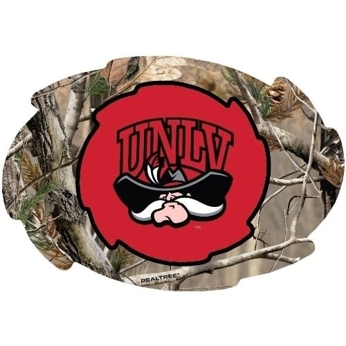 UNLV Rebels Camo Design Swirl Shape 5x6-Inch NCAA High-Definition Magnet - Versatile Metallic Surface Adornment Image 1