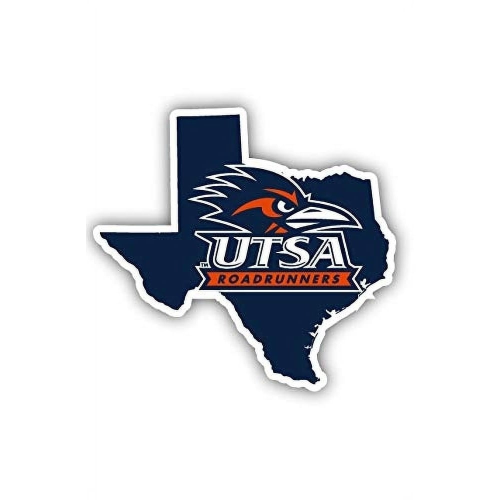 UTSA Road Runners 4-Inch State Shape NCAA Vinyl Decal Sticker for Fans, Students, and Alumni Image 1