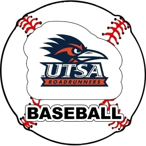 UTSA Road Runners 4-Inch Round Baseball NCAA Passion Vinyl Decal Sticker Image 1