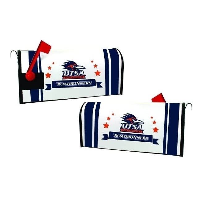 UTSA Road Runners NCAA Officially Licensed Mailbox Cover Logo and Stripe Design Image 1