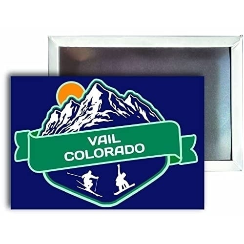 Vail Colorado Ski Snowboard Winter Adventures 2.5"X3.5" Refrigerator Magnet Image 1