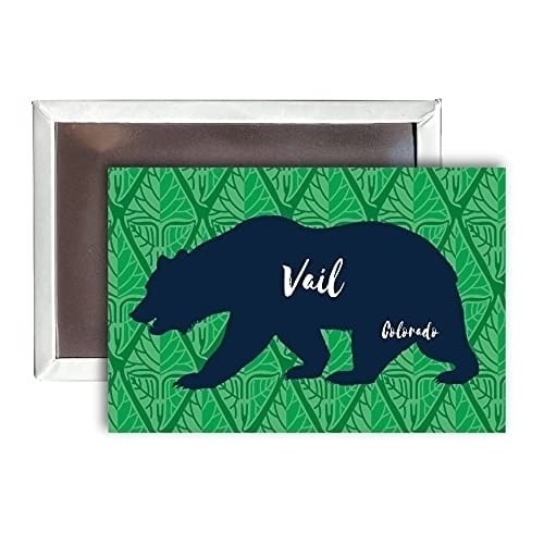 Vail Colorado Souvenir 2x3-Inch Fridge Magnet Bear Design Image 1