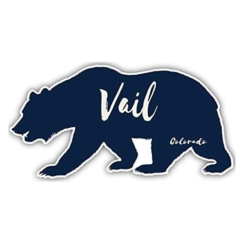 Vail Colorado Souvenir 3x1.5-Inch Fridge Magnet Bear Design Image 1